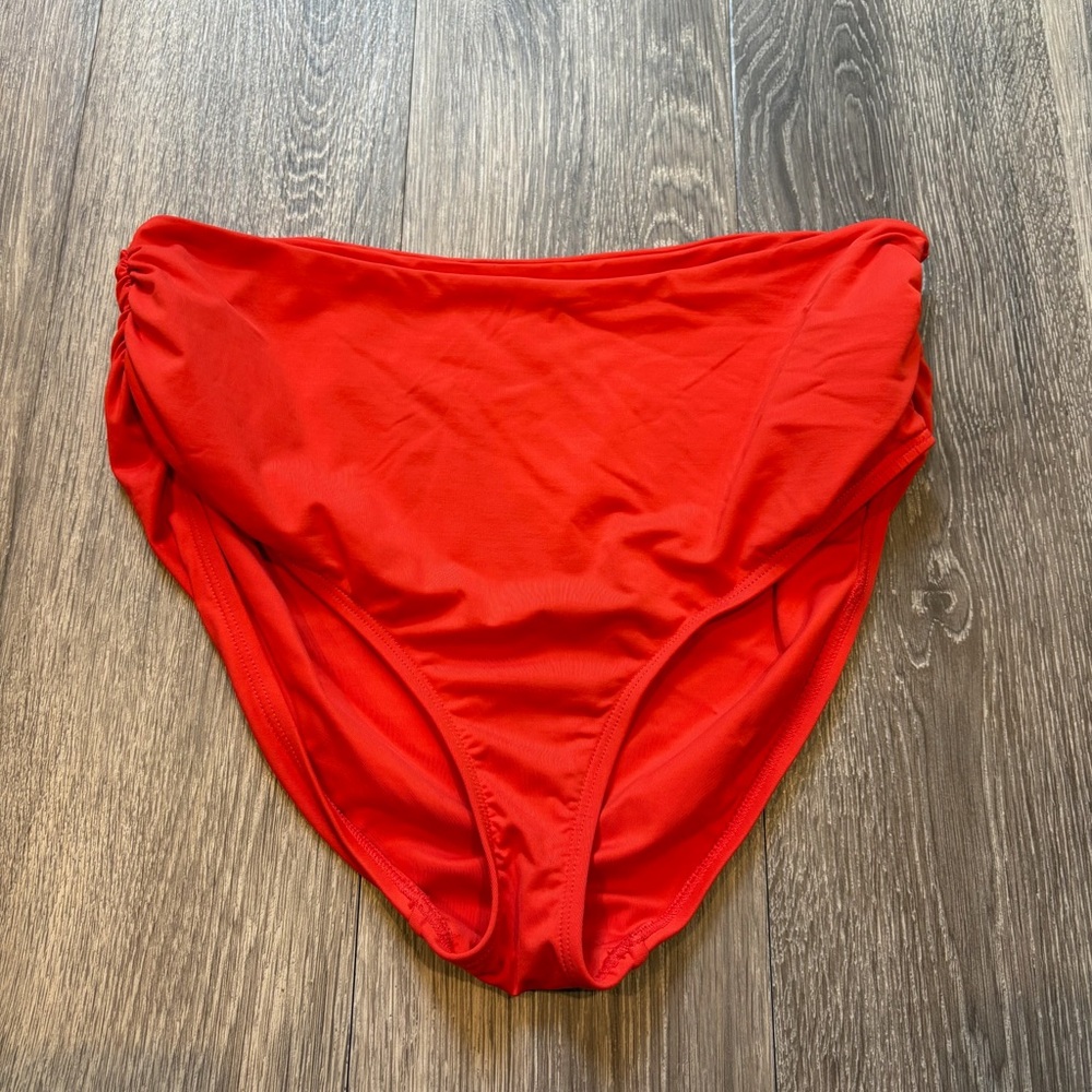 Anne Cole Vibrant High Waisted Red Bikini Bottom